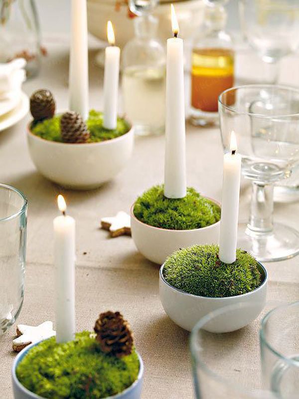 Moha & candle centerpieces