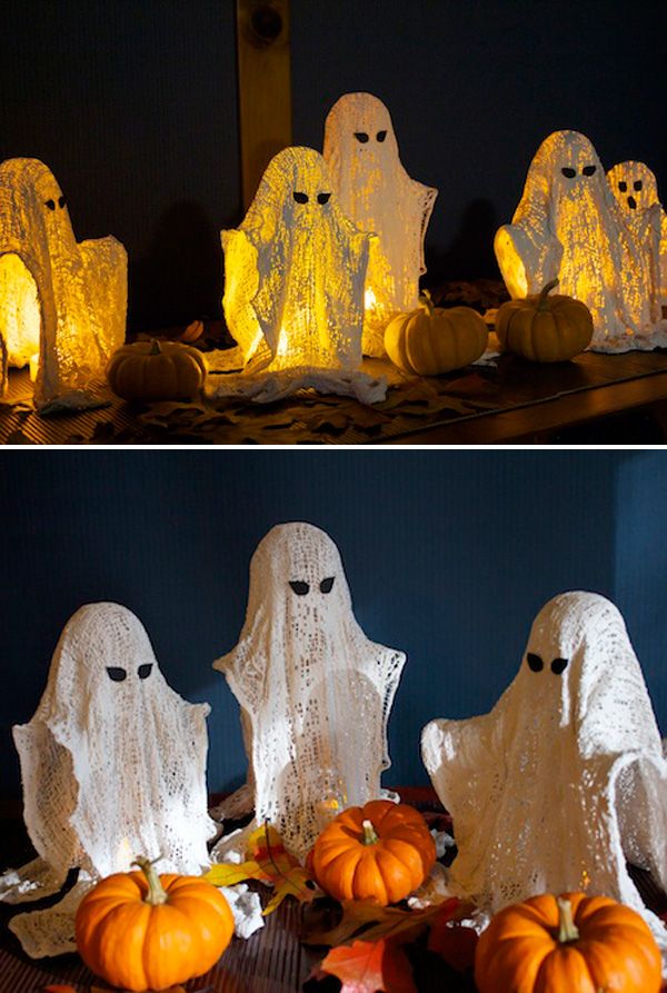 Wispy Ghosts • DIY Halloween Decoration
