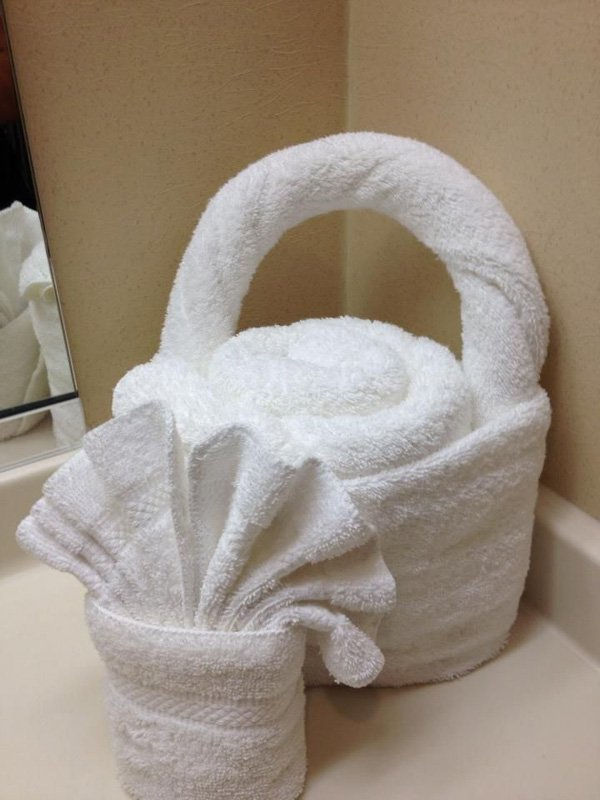 néhány cool hotel towel folding