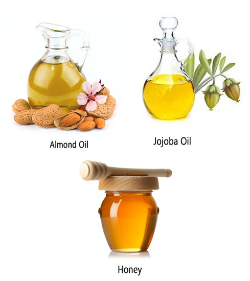 Honey, Almond Oil and Jojoba Oil