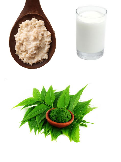 neem Powder Milk and Oatmeal