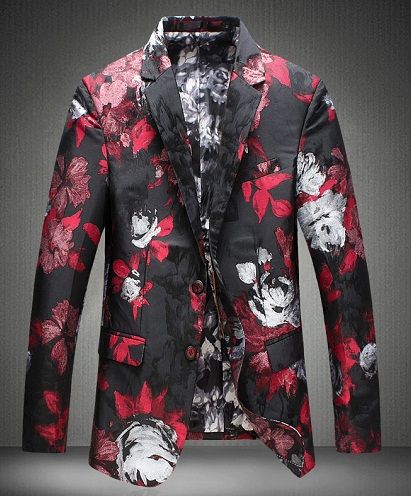 Floral print blazer
