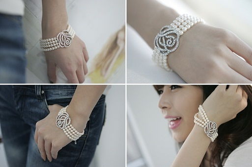 femei Bracelet Designs - diamonds and pearls bracelet