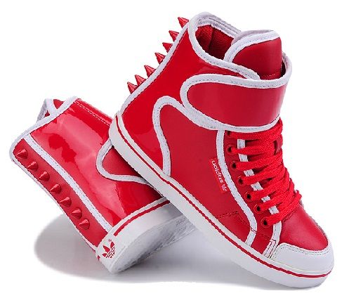 rdeča white Adidas rivet high shoes