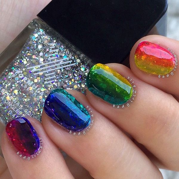 rainbow nail art-5