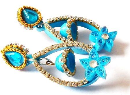 paper-quilling-jewellery-designs-paper-quilled-blue-earring-with-white-stones