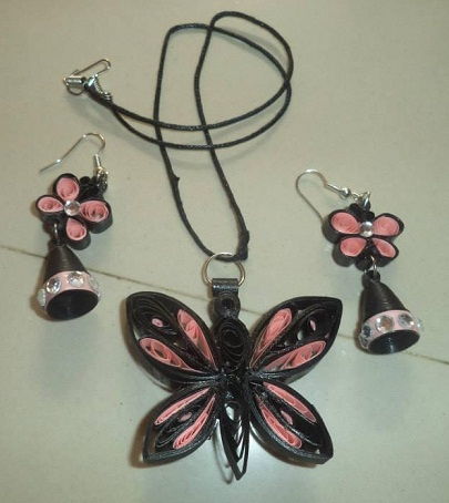 Paper Quilled Jewellery Set