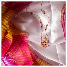papír-Quilling-ékszer-design-kézzel festett papír-quilled-Durga-nyaklánc