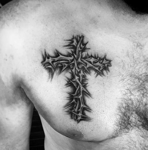 Thorn Cross Tattoo Design