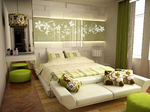 Bed with Sofa attached Bedroom interior design -20