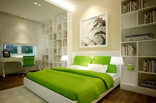 Study shelf Attached Bedroom design