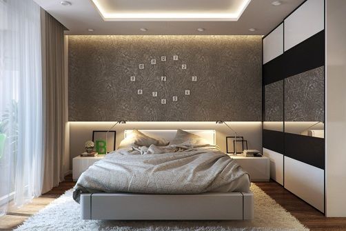 Clock inbuilt Bedroom Interior Design -6