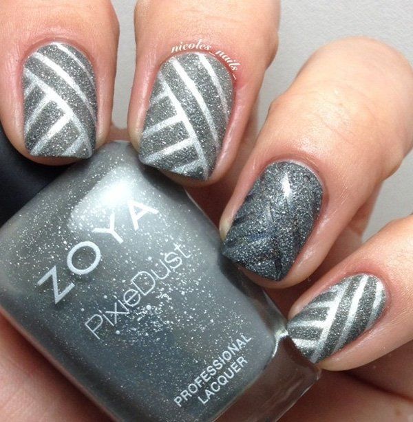 Cool gray nails