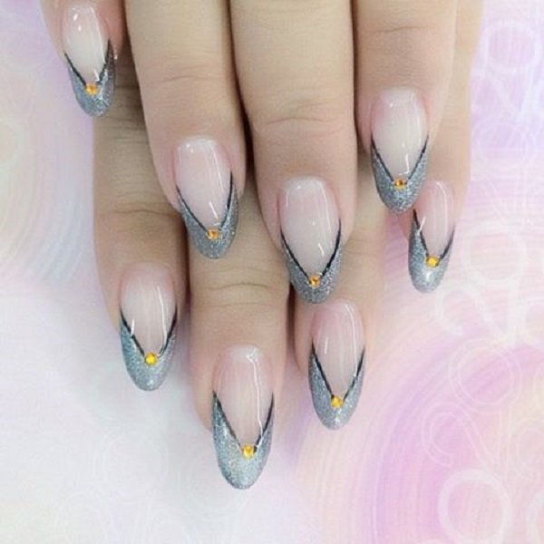 elegant gray nail