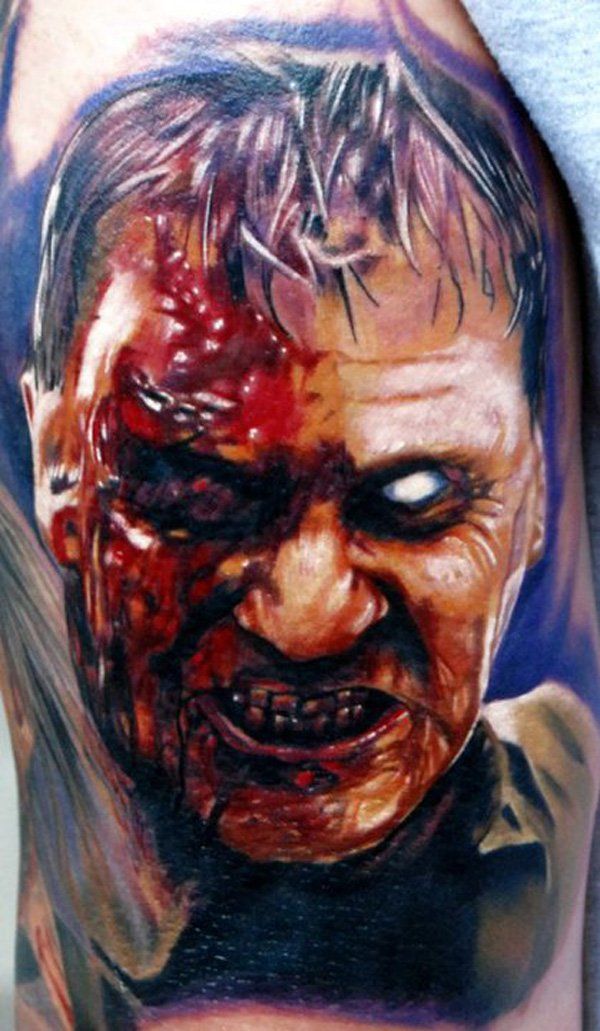 35 tatuaje oribile pentru zombie
