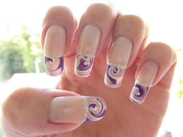 Francia Water Marble Manicure Nail Art-9