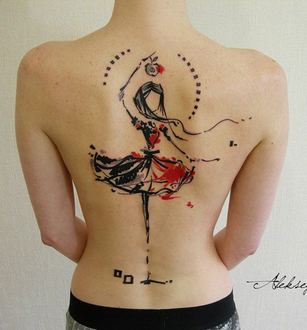 abstraktus dancing girl tattoo