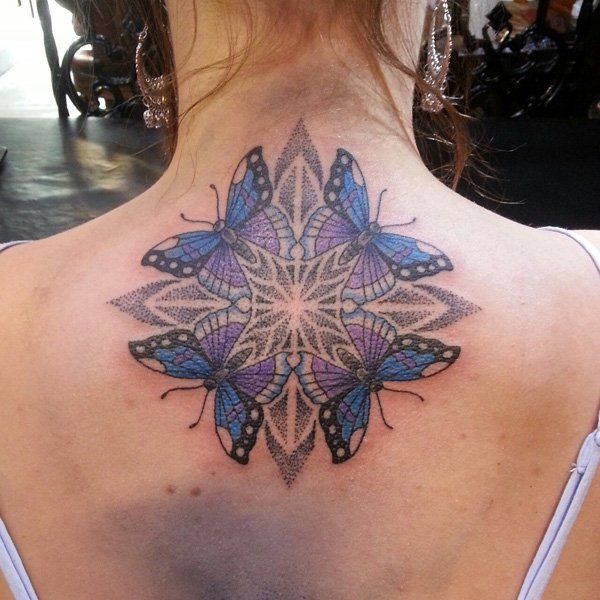 Mandala and Butterfly Tattoo-15