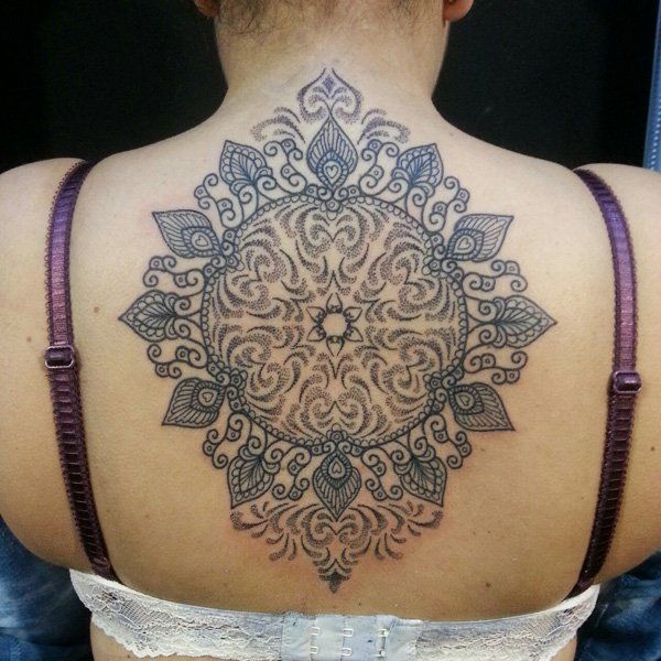Mandala Back Tattoo-12
