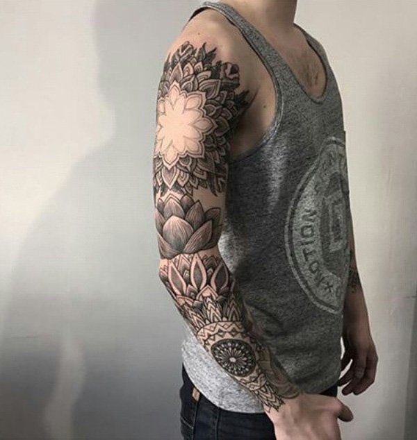 Mandala Full Sleeve Tattoo-8