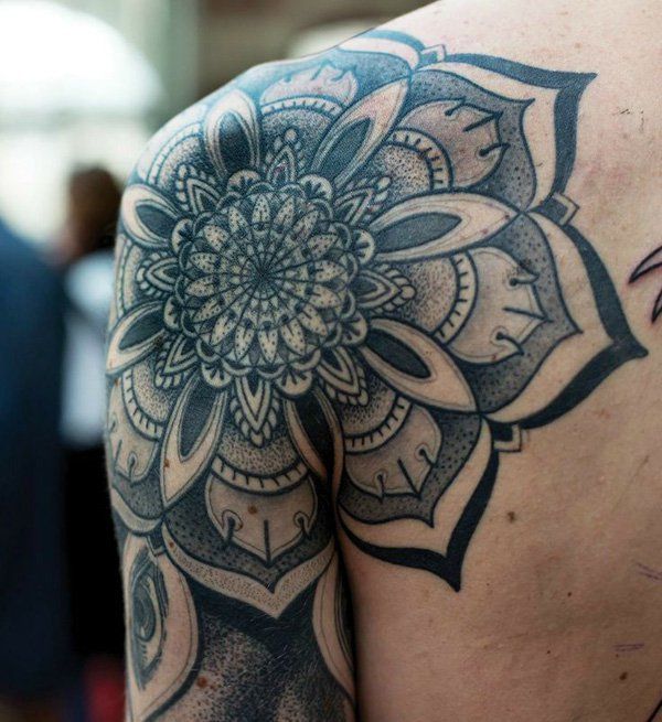 Mandala Shoulder Tattoo-19