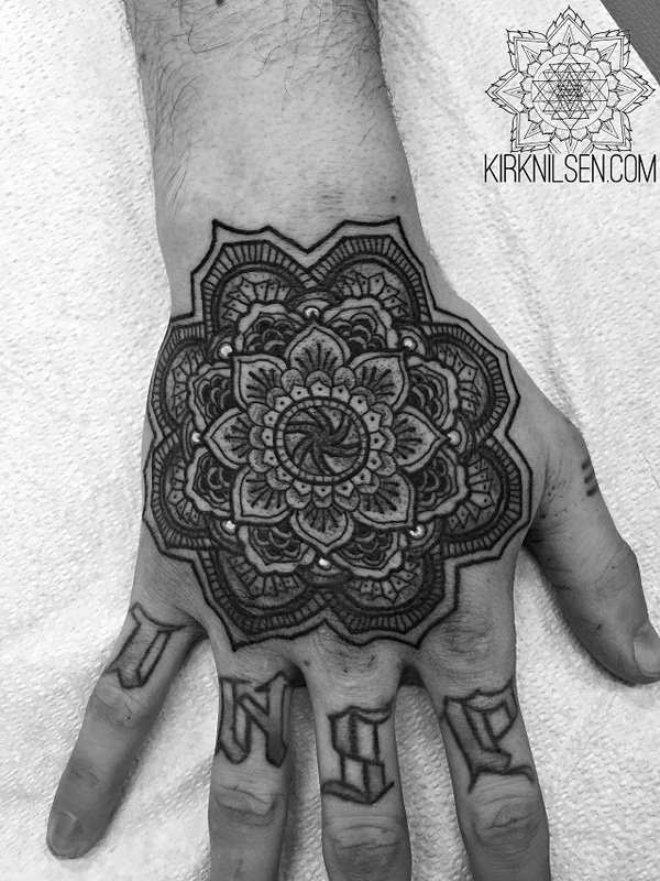 Mandala Tattoo on Hand-31