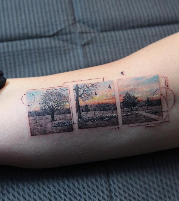40 Idei de Tatuaje Peisaj