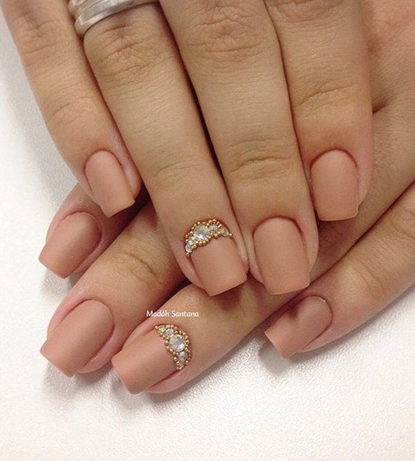 Nude color nail art-19