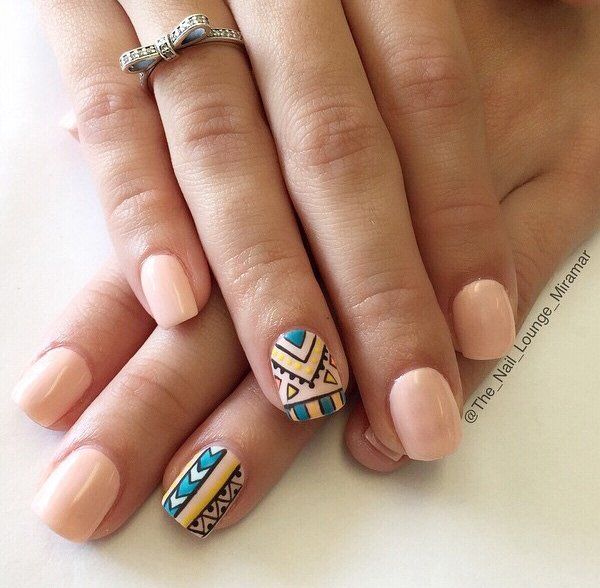 Nude color nail art-37