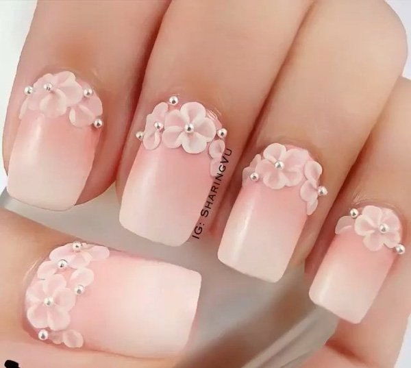 Nude color nail art-5