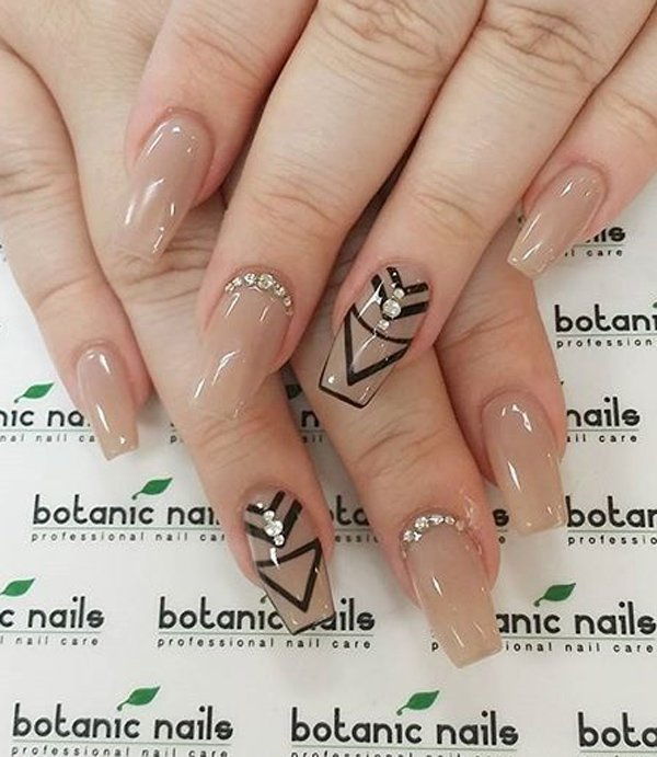 Nude color nail art-8