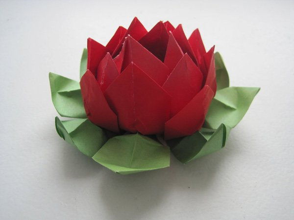 origami lotus flower-15