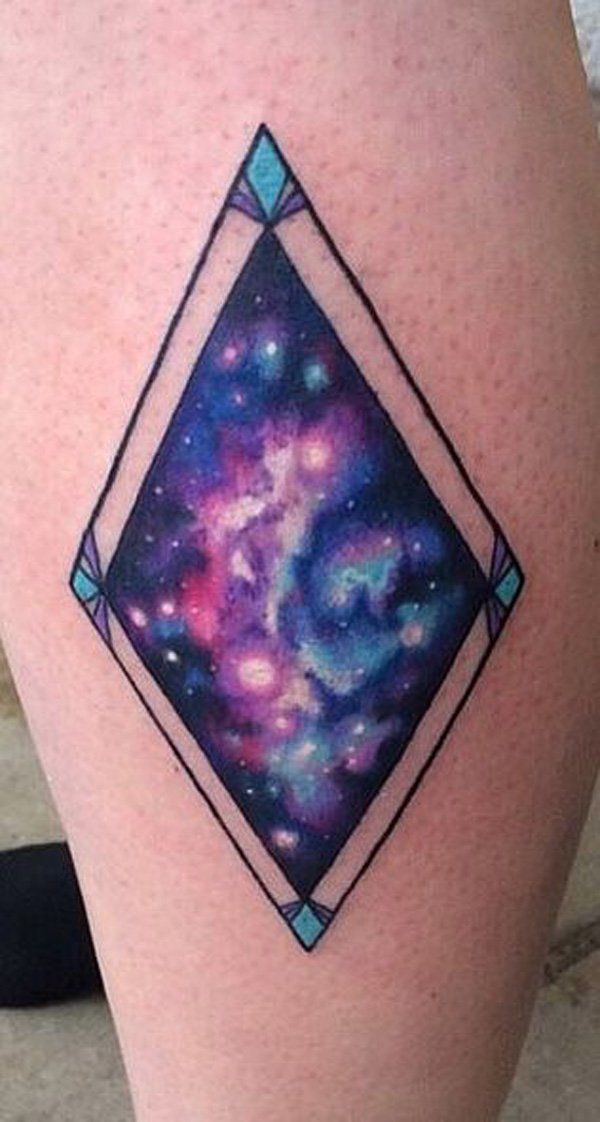 akvarel space tattoo