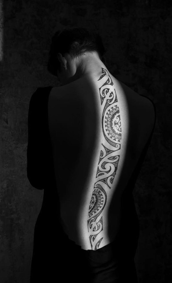 Trib spine tattoo-2
