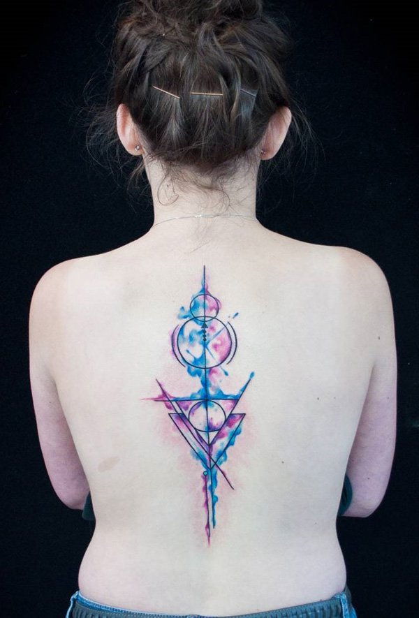 Vízfestmény spine tattoo-17