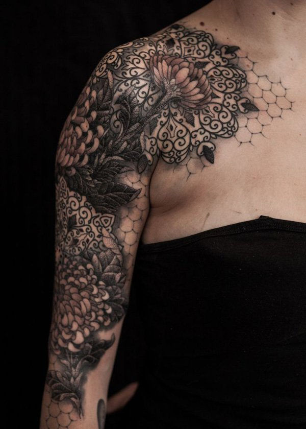 45 Idei frumoase de tatuaj crizantema