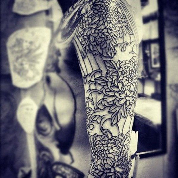 45 Idei frumoase de tatuaj crizantema