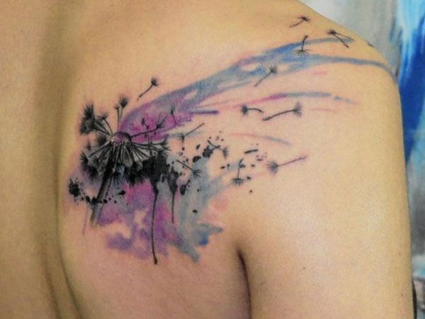 45 Dandelion Tattoo Designs za ženske