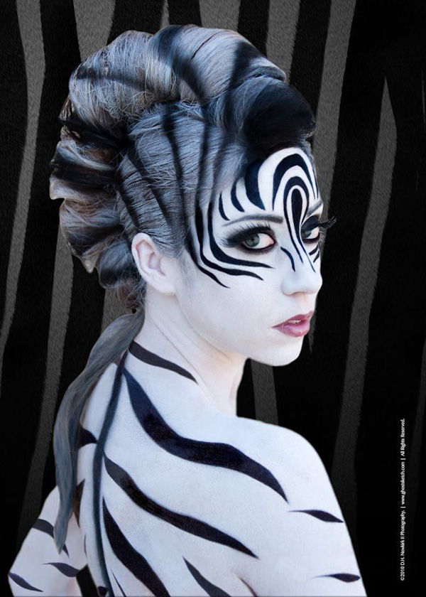Noč čarovnic makeup-Zebra
