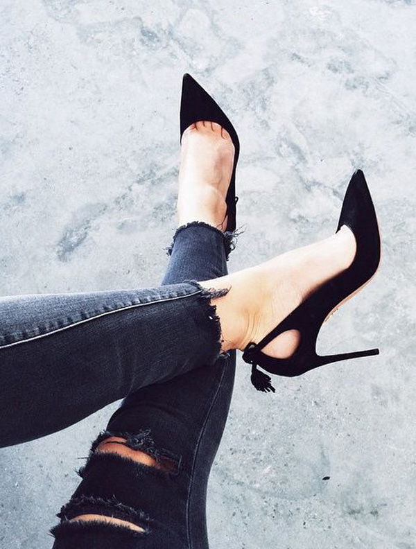 Črna heels shoes