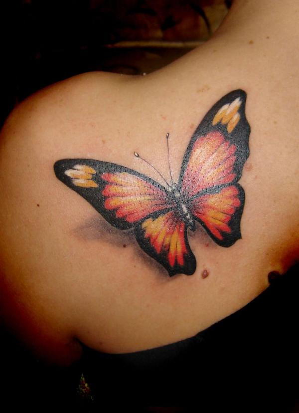 45+ tatuaje incredibile 3D fluture