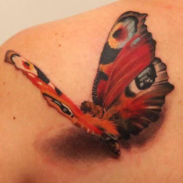 42 3D Butterfly Tattoo