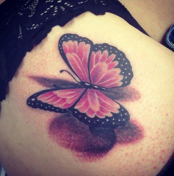 45 3D Butterfly Tattoo