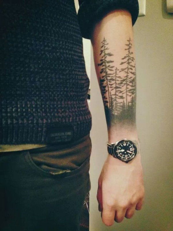 forest forearm tattoo-7