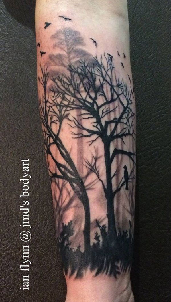 forest sleeve tattoo-40