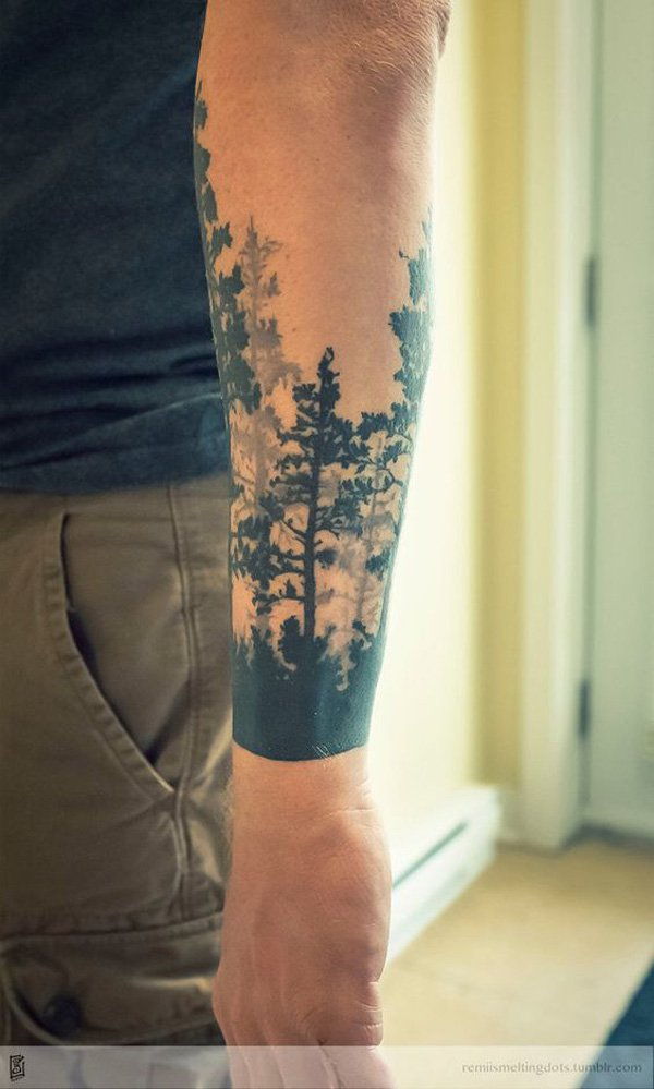 forest sleeve tattoo-44