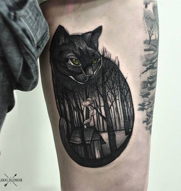 pădure with cat tattoo-16