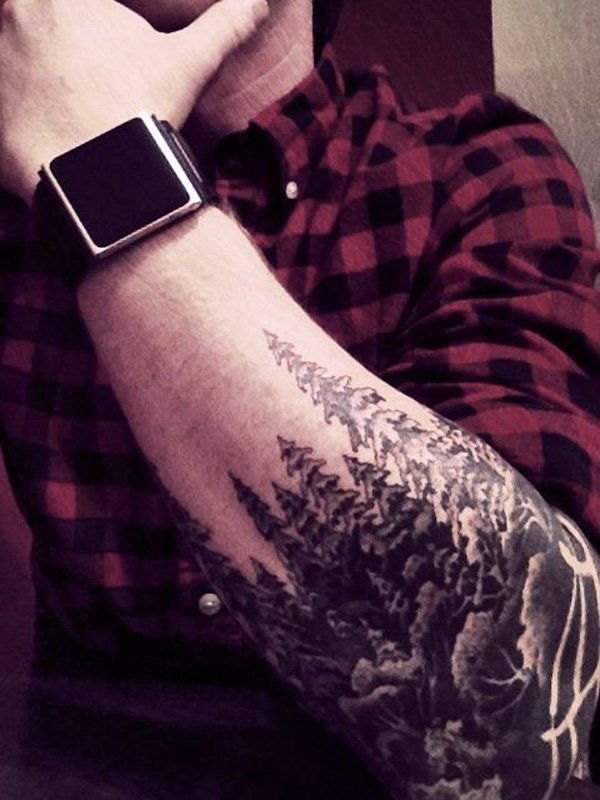 pădure sleeve tattoo for man-24