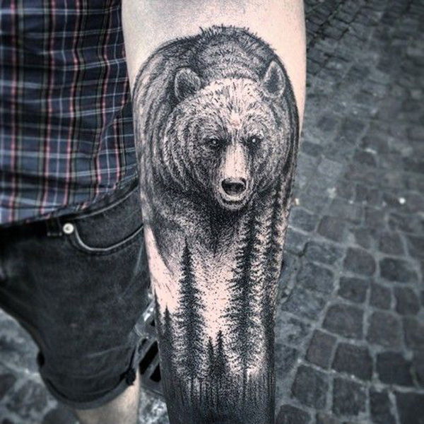 forest and bear tattoo-34