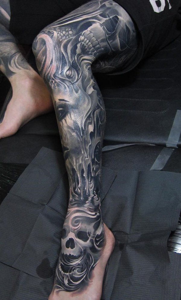 Calf tattoo-34